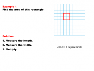 Math Example--Area and Perimeter--Rectangle Area--Example 1