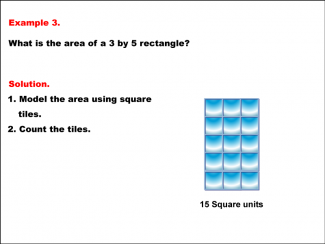 Math Example--Area and Perimeter--Rectangle Area with Tiles--Example 3