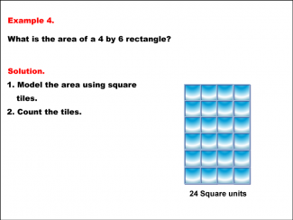 Math Example--Area and Perimeter--Rectangle Area with Tiles--Example 4