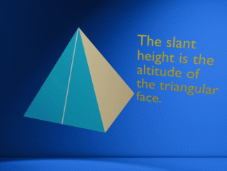 Animated Math Clip Art--3D Geometry--Slant Height