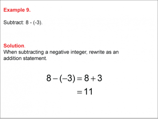 Math Example--Numerical Expressions--Subtracting Two Integers: Example 09