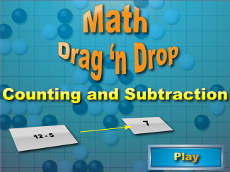 Interactive Math Game--DragNDrop Math--Arithmetic--Counting and Subtraction