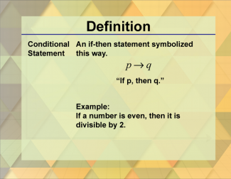Definition--Geometry Basics--Conditional Statement