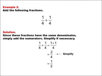 Math Example: Fraction Operations--Adding Fractions: Example 2