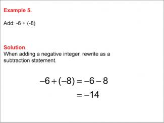 Math Example--Arithmetic--Adding Two Integers: Example 5
