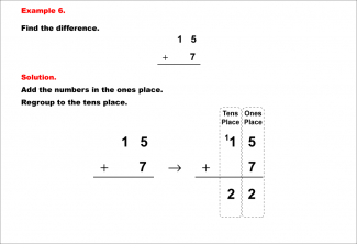 Math Example--Arithmetic--Adding and Subtracting with Regrouping--Example 6