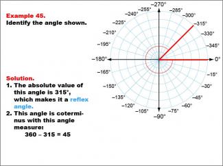 Math Example--Angle Concepts--Angle Measures: Example 45