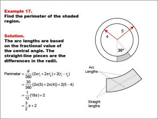 Math Example--Area and Perimeter--Circular Area and Circumference: Example 17