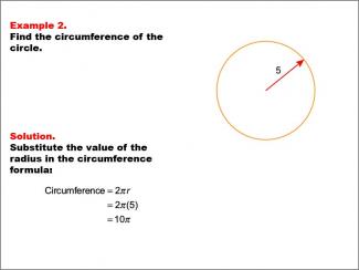 Math Example--Area and Perimeter--Circular Area and Circumference: Example 2