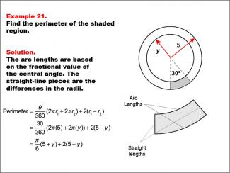 Math Example--Area and Perimeter--Circular Area and Circumference: Example 21