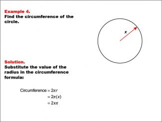 Math Example--Area and Perimeter--Circular Area and Circumference: Example 4