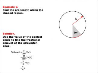 Math Example--Area and Perimeter--Circular Area and Circumference: Example 9