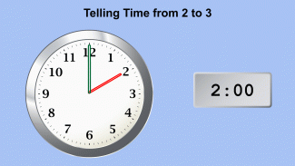 Animated Math Clip Art--Clock Faces--From 2 to 3