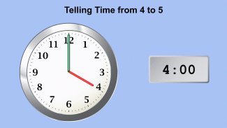 Animated Math Clip Art--Clock Faces--From 4 to 5