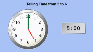 Animated Math Clip Art--Clock Faces--From 5 to 6