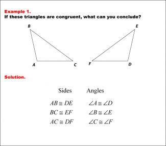 Math Example--Geometric Shapes--Congruent Triangles--Example 1