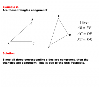 Math Example--Geometric Shapes--Congruent Triangles--Example 2