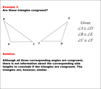 Math Example--Geometric Shapes--Congruent Triangles--Example 3
