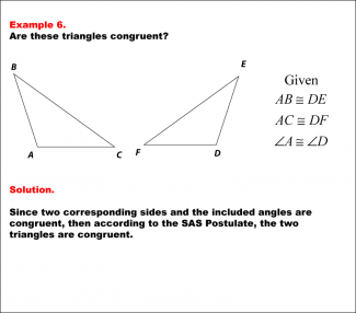 Math Example--Geometric Shapes--Congruent Triangles--Example 6