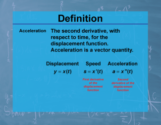 Definition--Calculus Topics--Acceleration