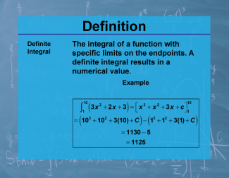 Definition--Calculus Topics--Definite Integral
