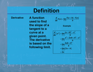 Definition--Calculus Topics--Derivative