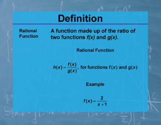 Definition--Calculus Topics--Rational Function