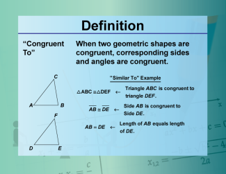 Video Definition 44--Equation Concepts--Congruent To