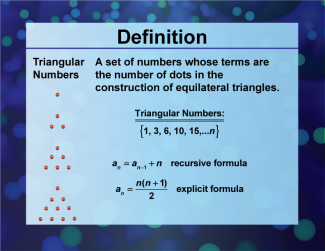 Definition--Sequences and Series Concepts--Triangular Numbers