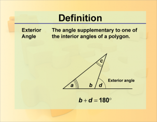 Definition--Angle Concepts--Exterior Angle