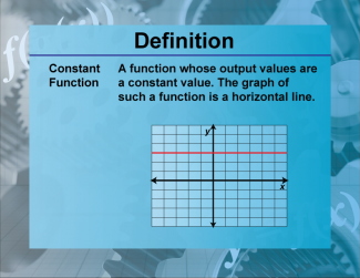 Definition--Functions and Relations Concepts--Constant Function