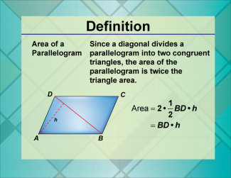 Definition--Quadrilateral Concepts--Area of a Parallelogram