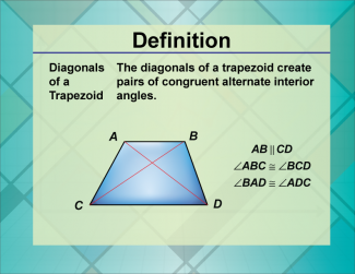 Definition--Quadrilateral Concepts--Diagonals of a Trapezoid