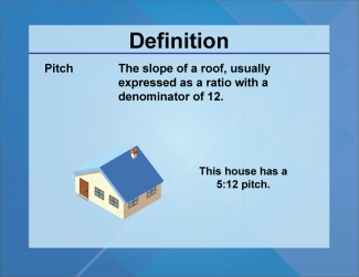 Definition--Slope Concepts--Pitch