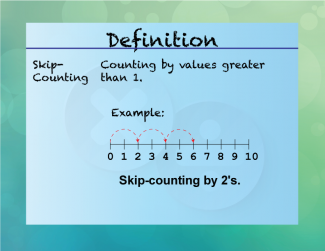 Elementary Definition--Multiplication and Division Concepts--SkipCounting