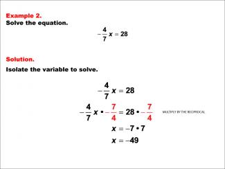 Math Example--Solving Equations--Equations with Fractions: Example 2