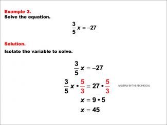 Math Example--Solving Equations--Equations with Fractions: Example 3