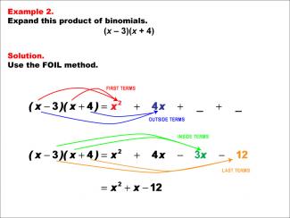 Math Example--Quadratics--The FOIL Method: Example 2