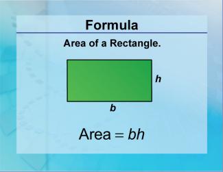 Formulas--Area of a Rectangle