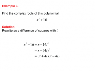 Math Example--Polynomial Concepts--The Fundamental Theorem of Algebra--Example 03