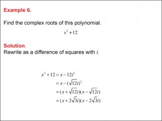 Math Example--Polynomial Concepts--The Fundamental Theorem of Algebra--Example 06
