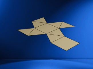 Animated Math Clip Art--3D Geometry--Net for Antiprism