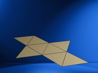 Animated Math Clip Art--3D Geometry--Net for Octahedron
