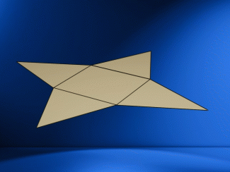Animated Math Clip Art--3D Geometry--Net for Square Pyramid