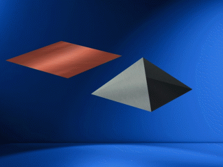Animated Math Clip Art--3D Geometry--Square PyramidHorizontal Cross-Section