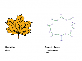 Holiday Math Clip Art--Geometric Construction--Leaf