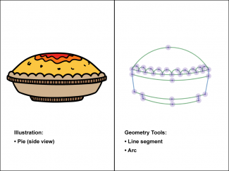 Holiday Math Clip Art--Geometric Construction--Pie Side View