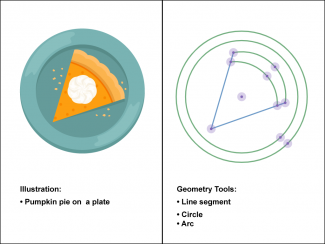 Holiday Math Clip Art--Geometric Construction--Pumpkin Pie