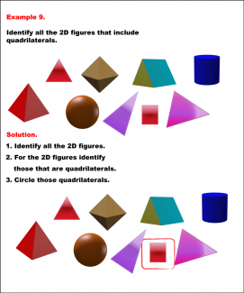 Math Example--Geometric Shapes--Identifying 2D-3D Shapes--Example 9