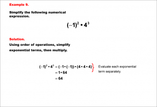 Math Example--Exponential Concepts--Integer and Rational Exponents--Example 9